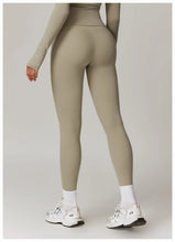 Load image into Gallery viewer, Fitness Leggings High Rise Hip Lift Brushed Soft Material For Ladies Outdoor Elastic Slim Fit Outer Wear Sports Tight Pants
