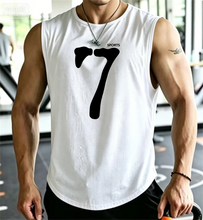 Load image into Gallery viewer, SPORTS 7 New Men Tank Tops Sleeveless Shirt Polyester Mesh Material Quick Dry Breathable Men Workout Fitness Basketball Top Tee
