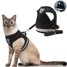 Load image into Gallery viewer, Cat Harness Lead Leash Set Adjustable Reflective Escape Proof Pet Mesh Vest Harness Puppy Dog Collar Small Dog Cat Pet Supplies
