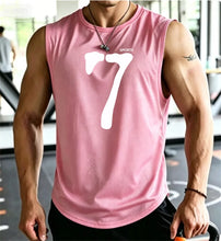 Load image into Gallery viewer, SPORTS 7 New Men Tank Tops Sleeveless Shirt Polyester Mesh Material Quick Dry Breathable Men Workout Fitness Basketball Top Tee
