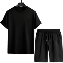 Load image into Gallery viewer, Men's Tracksuit T-shirts and Sports Shorts Urban Casual Fashion Short Sleeve Outfits Male Summer Home Outdoor Comfort Tees Set
