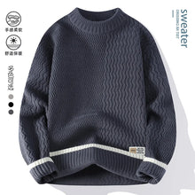 Load image into Gallery viewer, Men Casual Comfortable Warm Sweaters men round neck  Solid knitwear Men's High-Quality Fashion Trend Sweater 2025 Autumn/Winter
