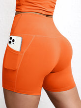 Load image into Gallery viewer, Yoga Shorts with Pockets High Waist Butt Lifting Cyclings Tights Outdoor Workout Jogging Shorts Sportswear Gym Running Short
