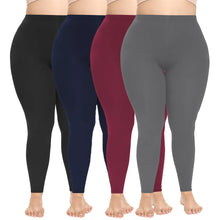 Load image into Gallery viewer, 1XL-5XL Womens Leggings High Elastic Solid Color Nine Points Trousers Up To 300 Lbs
