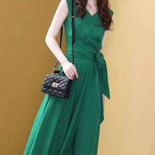 Load image into Gallery viewer, Elegant Sleeveless V-Neck Midi Dress
