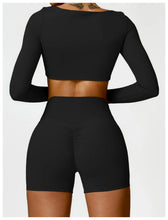 Load image into Gallery viewer, Summer 2PCS Yoga Suit Sports Set Women Quick-Dry Gym Set Women Tracksuit Running Workout Long Sleeve Sports Shirt Yoga Clothing
