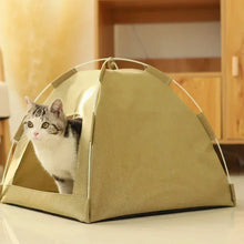 Load image into Gallery viewer, Pet Tent Bed Removable Cat Sofa Basket Canvas Semi-enclosed Cat House Dog Cave Hut Cat Sleeping Bed for Room Decor Pet Supplies
