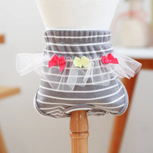 Load image into Gallery viewer, Striped Cotton Puppy Panties Set
