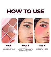 Load image into Gallery viewer, Matte Blush Palette Highly Pigmented Long Lasting Face Makeup Natural Finish Brighten Skin Contour Highlight Powder
