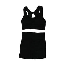 Load image into Gallery viewer, Women Yoga Shorts Sets High Waist Butt Lifting Workout Fitness Tights Tummy Control Gym Running Stretched Sportswear
