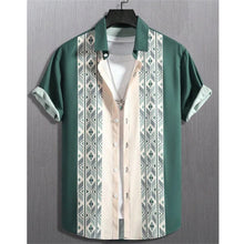 Load image into Gallery viewer, Hawaiian Shirts For Men 3d Striped Print Short Sleeve Shirts Summer Loose Casual Tops Simple Fashion Oversized Men Clothing
