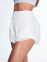 Load image into Gallery viewer, Women's Shorts, Faux Two-Piece High-Waisted Fitness Shorts with Pockets, Casual Home Pants, Suitable for Everyday Outings
