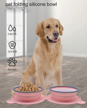 Load image into Gallery viewer, Foldable Silicone Pet Bowls Non-toxic Portable Pet Travel Feeding Bowl Folding Puppy Cat Bowl Outdoor Food Dispenser Feeder
