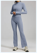 Load image into Gallery viewer, 2PCS yoga suit, exercise set, gym set, women's exercise set, running exercise suit, long sleeved exercise suit, yoga suit
