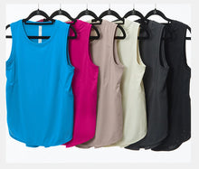 Load image into Gallery viewer, Yoga Sport Top Women Gym T Shirt Workout Clothing Wear Loose Cover Hip Shirt Quick Dry Vest Cropped Blouse Cool Tank Tops
