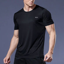 Load image into Gallery viewer, Men's Running T-Shirt Quick Dry Gym Sport Shirt Tops Short Sleeve Training Exercise Workout Shirts Summer Tops Tee Men Rashguard
