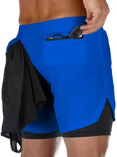 Load image into Gallery viewer, 2026 Summer Sports Shorts 2-in-1 Gym Running Shorts Slow Running Casual Sportswear Fitness Double Layer Shorts
