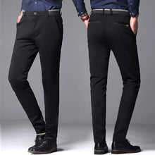 Load image into Gallery viewer, Men’s Classic Black Slim Fit Office Dress Pants
