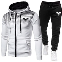 Load image into Gallery viewer, Men's Tracksuit Zipper Coat and Black Sweatpants Outdoor Casual Sporty Hoodie Jogging Suit Male Autumn Training Set Sweatshirts

