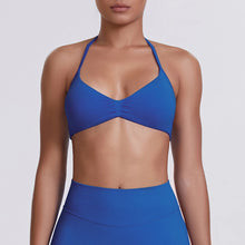Load image into Gallery viewer, Sport Bra Strappy Bra Top Women High Support Thin Strap Halter Sport Seamless Bras Scrunch Workout Yoga Tank
