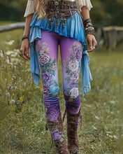 Load image into Gallery viewer, Women's Pants Flower Printed Leggings Cozy Leggings Casual Boho Full Length Elastic Waist Stretchy Vacation Street Daily Wear
