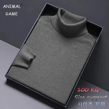 Load image into Gallery viewer, Animal Game Turtleneck Knitwear Luxury Men's Sweater Long Fit Pullover Sweaters Solid Color Men Streetwear Warm Cold Blouse
