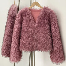 Load image into Gallery viewer, Fur Coat Eco-friendly Coats for Woman Artificial Winter Fur Coat Warm Women's Clothing New in Coats &amp; Jackets Women Tops Stones
