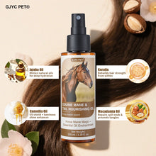 Load image into Gallery viewer, Horse Hair Care Oil 100ml - Mane Shine Essential Oil with Plant Ingredients Nourishing Coat Treatment Easy Carry for All Breeds
