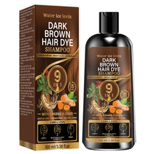 Load image into Gallery viewer, Unisex 9‑in‑1 Dark Brown Hair Care Shampoo Herbal Formula Nourish Scalp Long‑Lasting Hair Shine Daily Gentle Hair Cleanser
