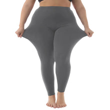 Load image into Gallery viewer, 1XL-5XL Womens Leggings High Elastic Solid Color Nine Points Trousers Up To 300 Lbs
