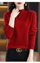 Load image into Gallery viewer, Merino Wool Mock Neck Pullover
