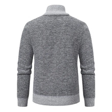 Load image into Gallery viewer, Autumn Winter Sweaters for Men Casual Knitted Sweaters Large Size Solid Color Plus Velvet Cardigan Knitted Sweater Cotton Coat
