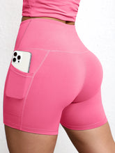 Load image into Gallery viewer, Yoga Shorts with Pockets High Waist Butt Lifting Cyclings Tights Outdoor Workout Jogging Shorts Sportswear Gym Running Short
