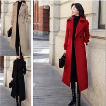 Load image into Gallery viewer, Korean Long Wool Winter Coat
