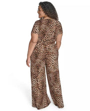Load image into Gallery viewer, Plus Size Animal Print Jumpsuit
