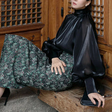 Load image into Gallery viewer, Elegant Chiffon Lantern Sleeve Blouse
