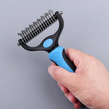 Load image into Gallery viewer, Pet Pro Grooming Tool Pet Grooming Brush, Double Sided Shedding Comb and for Dogs &amp; Cats, Dog Grooming Rakes Tools
