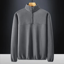 Load image into Gallery viewer, 2025 Men Sweatshirt Turtleneck Half Button Pullover Male Polar Fleece Casual Basic Elegant Work Wear Winter Autumn Warm Jacket
