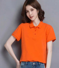 Load image into Gallery viewer, Minimal Button Polo Tee Women
