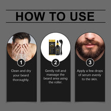 Load image into Gallery viewer, Beard Thickening Care Oil with Roller Ball 0.25mm Strengthen Hair Roots Nourishing Soften Beard Oil for Men Grooming Beard Care
