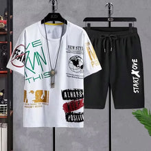 Load image into Gallery viewer, Suits for Men 2026 Summer Casual Joggers Tracksuit Casual Sweatpants Streetwear Anime Shorts Set Men's Sport Outfit T-shirts
