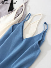 Load image into Gallery viewer, Women Knitted Top Straps Basic Summer Tank Tops For Women 2023 Camisoles T Shirts Women Tops Summer Pulovers Woman Summer Tops
