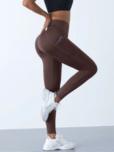 Load image into Gallery viewer, New High Waist Women's Leggings Stretch Yoga Pants Tights With Pockets Push Up Fitness Running Sportswear Solid Color Pants

