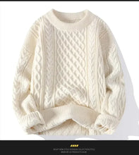 Load image into Gallery viewer, Trendy Knitted Sweater For Men Casual Round Neck Pullover Male Knitted Soft Fall Winter Fashion Long Sleeve Mens Kntwear Outwear
