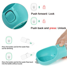 Load image into Gallery viewer, Portable Dog Water Bottle For Small Large Dogs Cat Outdoor Leakproof Walking Drinking Bowls Chihuahua French Bulldog Supplies
