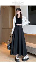 Load image into Gallery viewer, Elegant Skirts for Women Korean Style Long Skirt Female Black Pleated Midi Skirt Women's Clothing Office Lady Skirts Outfits New
