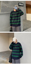 Load image into Gallery viewer, Striped Knitted Sweater Men Women Vintage Tate Langdon Loose Sweaters Harajuku Green Warm Autumn Jumper Pullover Unisex Casual
