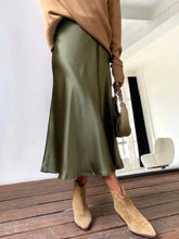 Load image into Gallery viewer, Elegant Satin A-Line Summer Skirt
