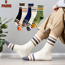 Load image into Gallery viewer, Striped Casual Men Sock Pack

