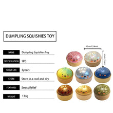 Load image into Gallery viewer, Premium Squishy Steamed Bun Dumpling Toy Slow Rising Glitter Stress Ball Stretchy Decompression Fidget Toy Desk Travel Gift ﻿
